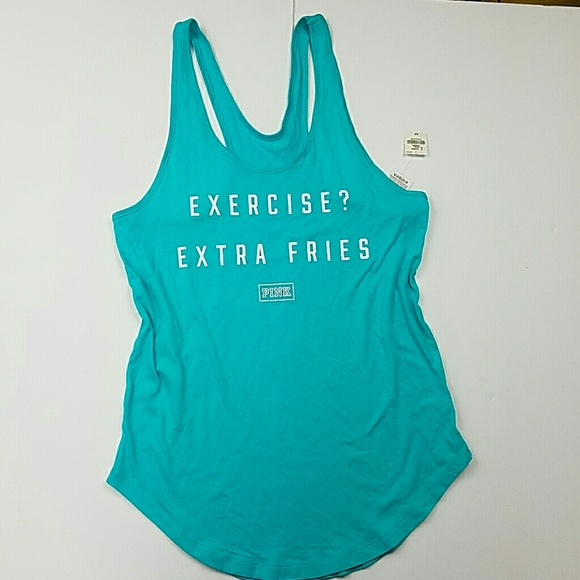 Pink Victoria's Secret Tank Top Shirt NWT - Picture 3 of 6